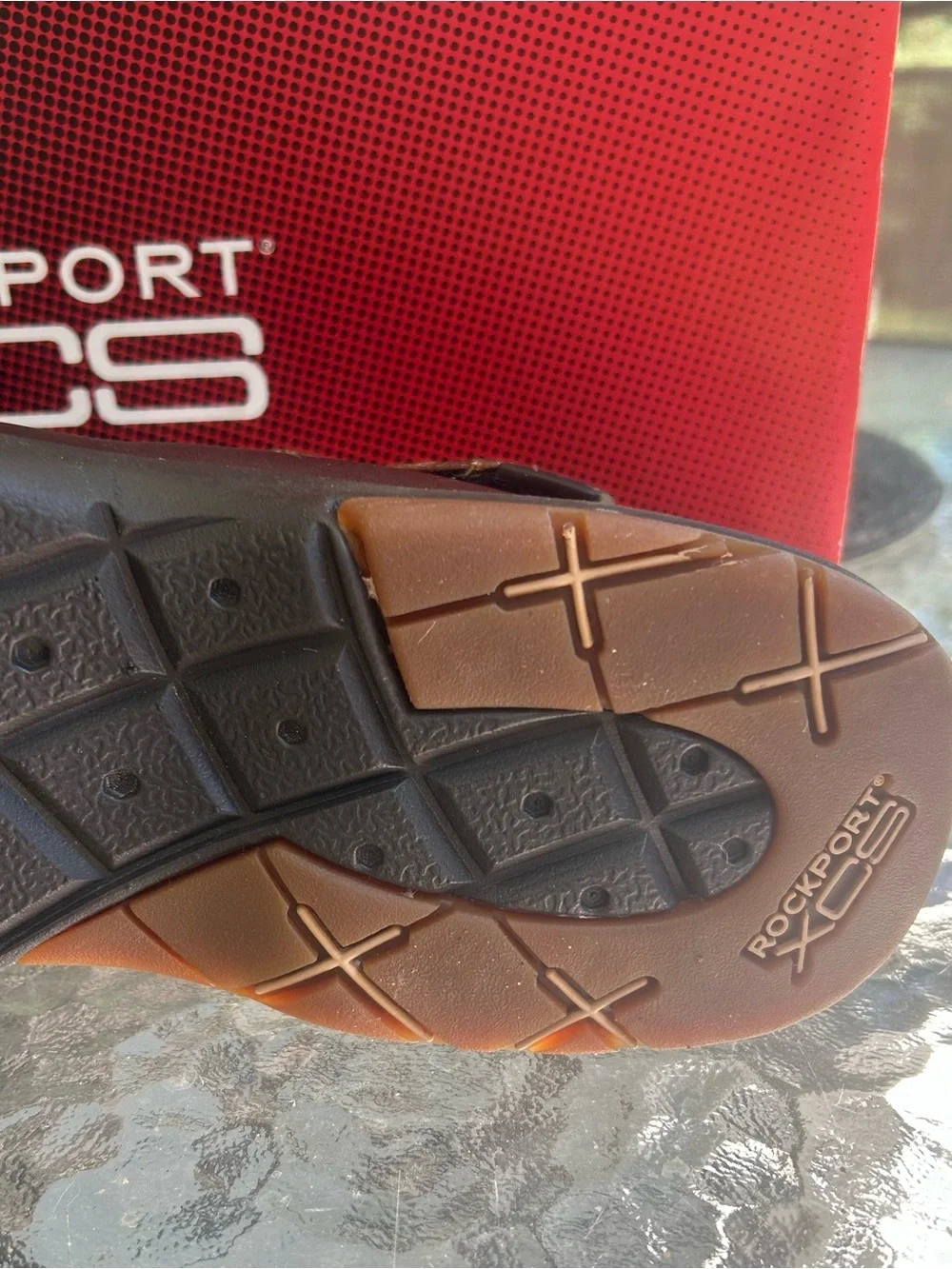 NWT-Rockport XCN Brown Leather Fisherman Sandals-10 1/2